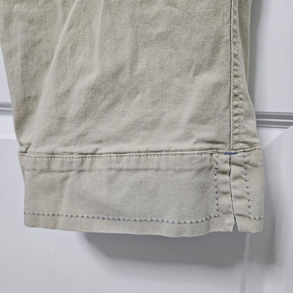 Horny Toad Pants Women’s 12 (34x30.5) Tan Straight Leg Ankle Side Slit Pockets - Picture 3 of 10